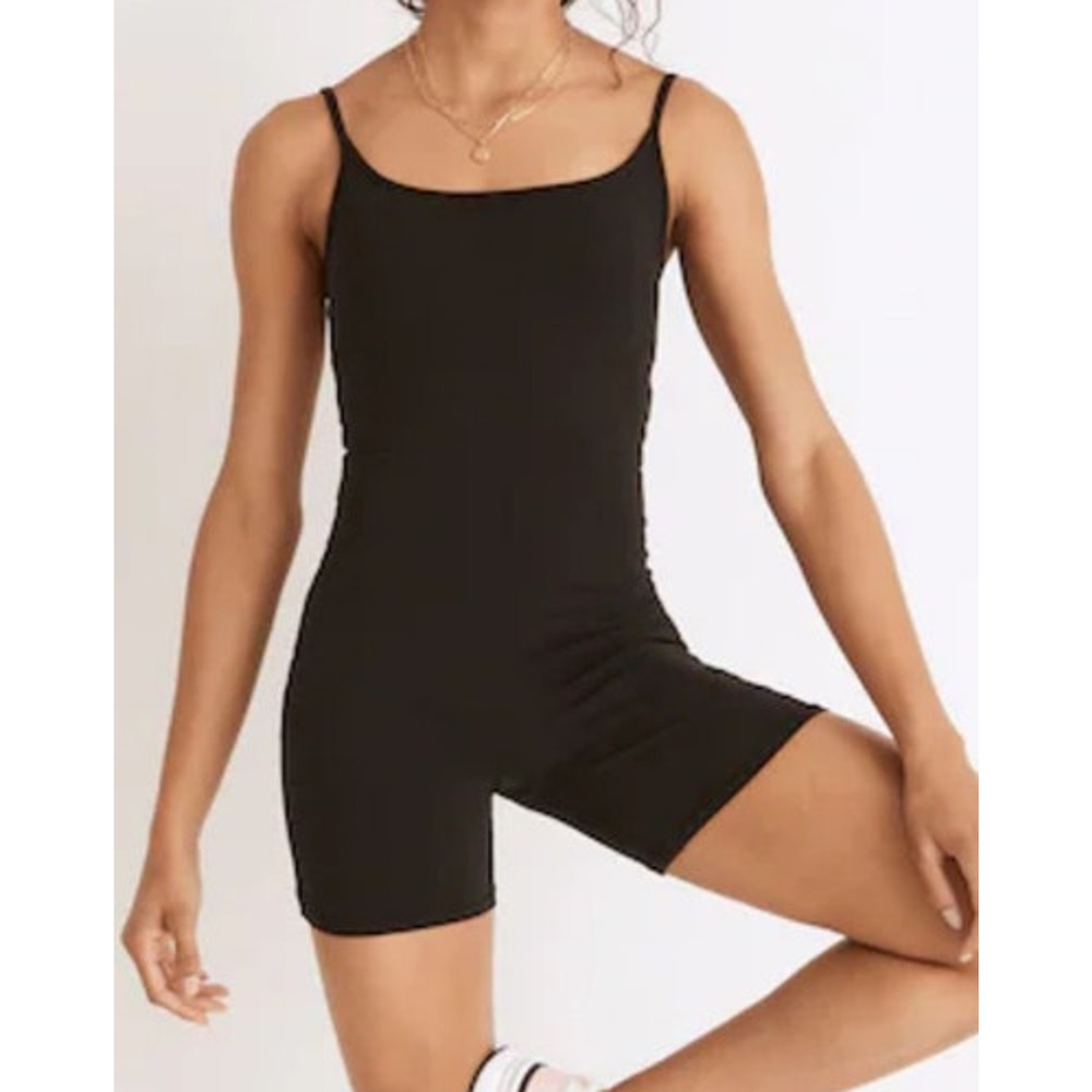 Madewell Plus Knit Biker Sleeveless Stretchy Trendy Unitard US Women's 3X New